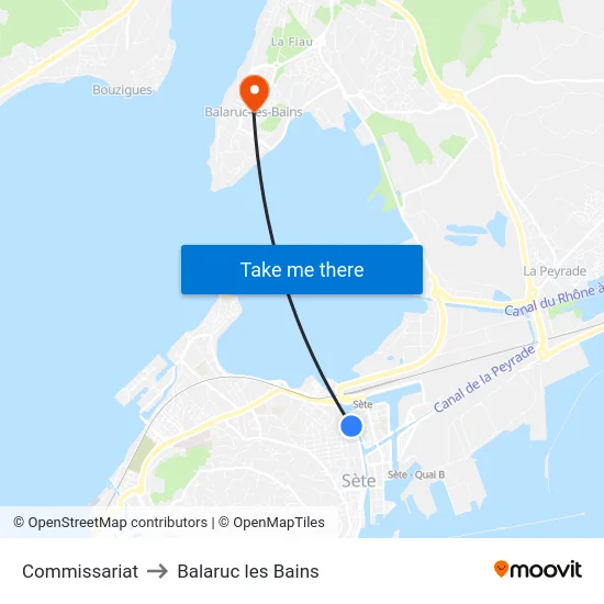 Commissariat to Balaruc les Bains map