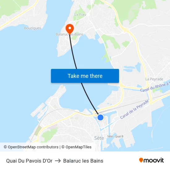 Quai Du Pavois D'Or to Balaruc les Bains map