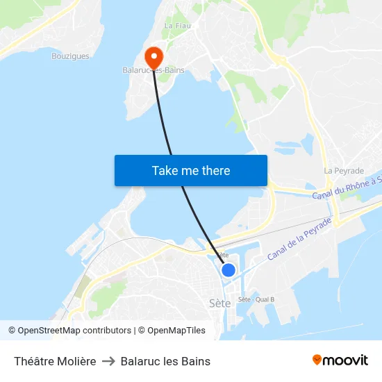 Théâtre Molière to Balaruc les Bains map