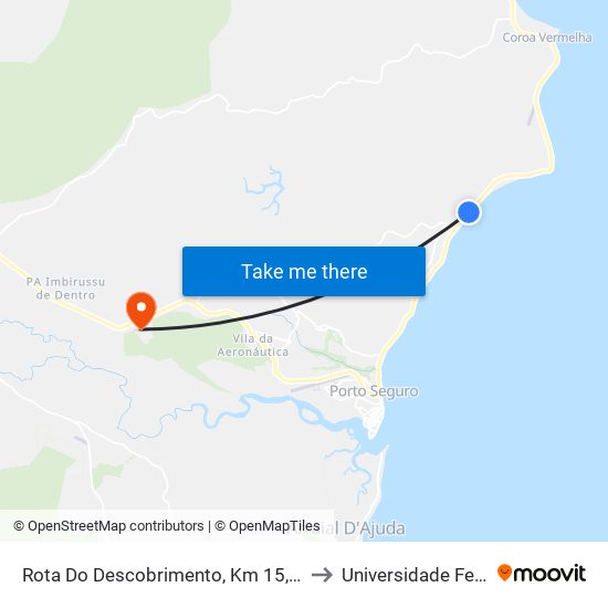 Rota Do Descobrimento, Km 15,5 Sentido Sul | Churrascaria Paulo Tchê to Universidade Federal Do Sul Da Bahia map