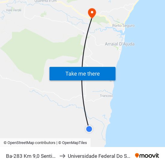 Ba-283 Km 9,0 Sentido Norte to Universidade Federal Do Sul Da Bahia map