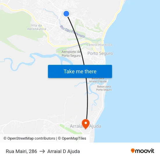 Rua Mairi, 286 to Arraial D Ajuda map