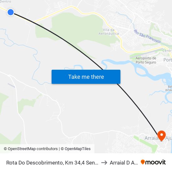 Rota Do Descobrimento, Km 34,4 Sentido Oeste to Arraial D Ajuda map