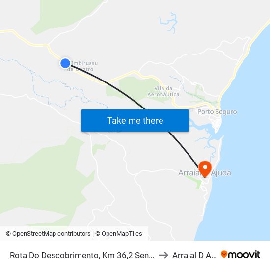 Rota Do Descobrimento, Km 36,2 Sentido Oeste to Arraial D Ajuda map