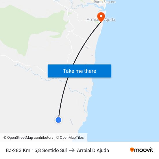 Ba-283 Km 16,8 Sentido Sul to Arraial D Ajuda map