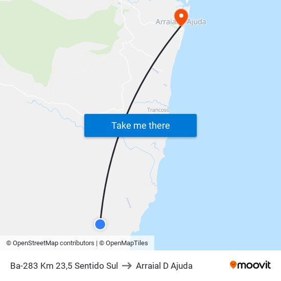 Ba-283 Km 23,5 Sentido Sul to Arraial D Ajuda map