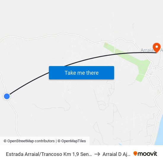 Estrada Arraial/Trancoso Km 1,9 Sentido Sul to Arraial D Ajuda map