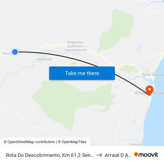 Rota Do Descobrimento, Km 61,2 Sentido Leste to Arraial D Ajuda map