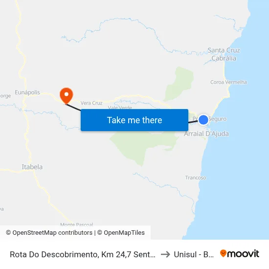 Rota Do Descobrimento, Km 24,7 Sentido Leste to Unisul - Bahia map