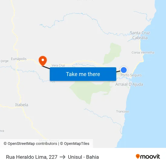 Rua Heraldo Lima, 227 to Unisul - Bahia map