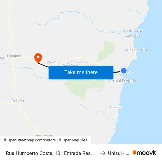 Rua Humberto Costa, 10 | Entrada Res. Outeiro Da Glória to Unisul - Bahia map