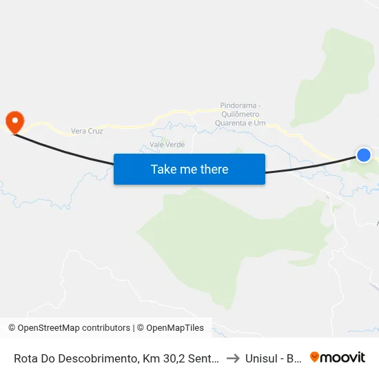 Rota Do Descobrimento, Km 30,2 Sentido Oeste to Unisul - Bahia map