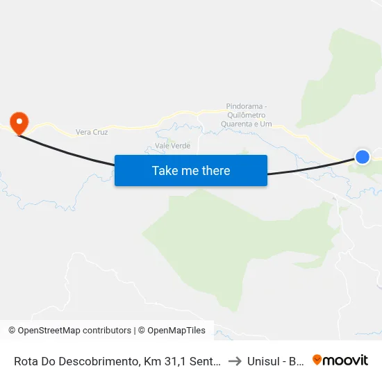Rota Do Descobrimento, Km 31,1 Sentido Oeste to Unisul - Bahia map