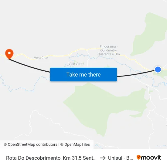 Rota Do Descobrimento, Km 31,5 Sentido Oeste to Unisul - Bahia map