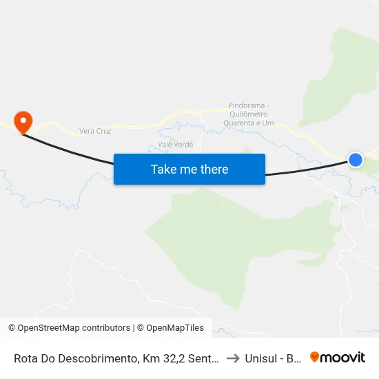 Rota Do Descobrimento, Km 32,2 Sentido Leste to Unisul - Bahia map