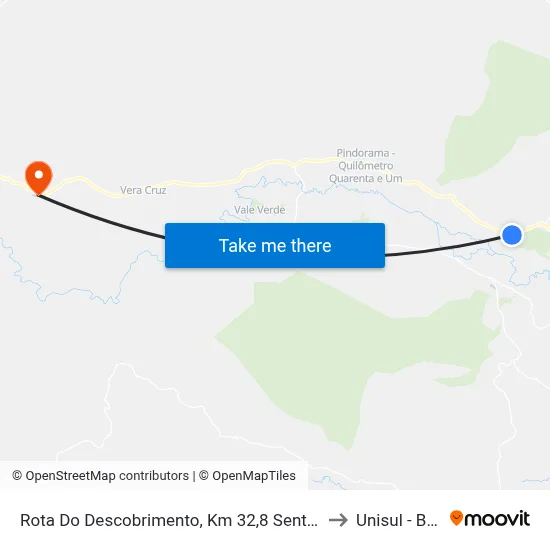 Rota Do Descobrimento, Km 32,8 Sentido Oeste to Unisul - Bahia map