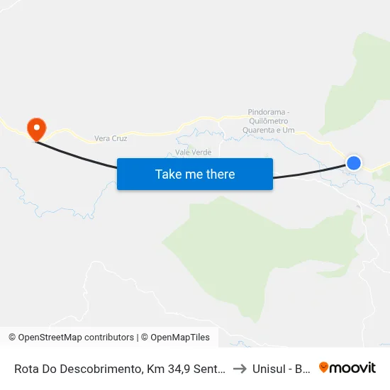 Rota Do Descobrimento, Km 34,9 Sentido Oeste to Unisul - Bahia map