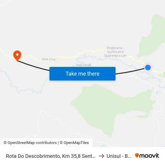 Rota Do Descobrimento, Km 35,8 Sentido Leste to Unisul - Bahia map