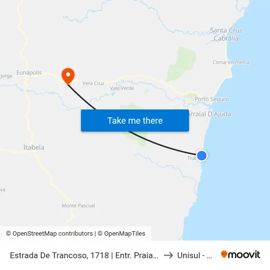 Estrada De Trancoso, 1718 | Entr. Praia Dos Nativos to Unisul - Bahia map