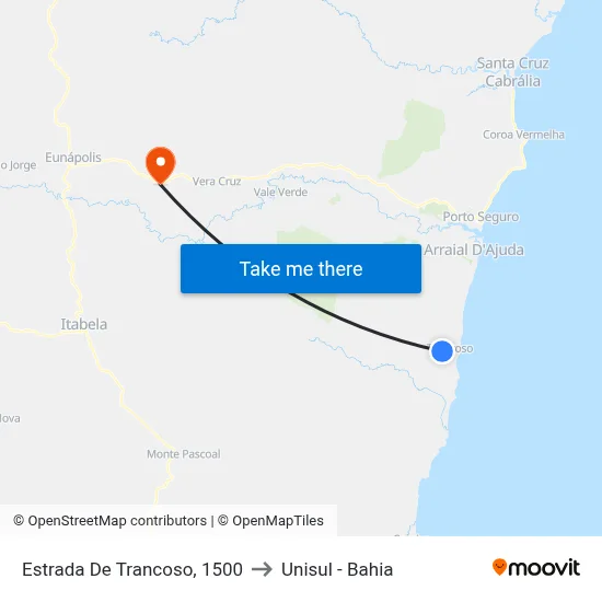 Estrada De Trancoso, 1500 to Unisul - Bahia map