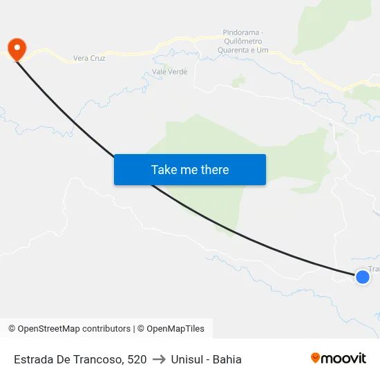 Estrada De Trancoso, 520 to Unisul - Bahia map