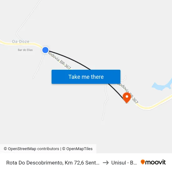 Rota Do Descobrimento, Km 72,6 Sentido Oeste to Unisul - Bahia map