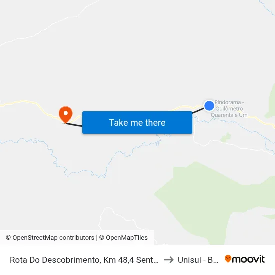 Rota Do Descobrimento, Km 48,4 Sentido Oeste to Unisul - Bahia map