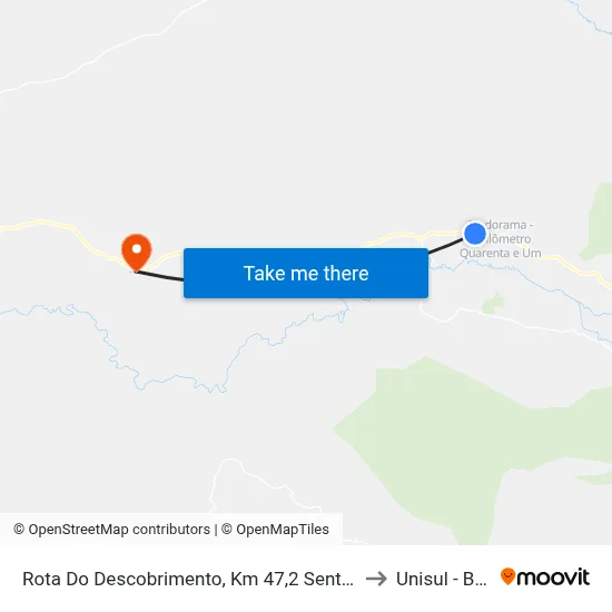 Rota Do Descobrimento, Km 47,2 Sentido Oeste to Unisul - Bahia map