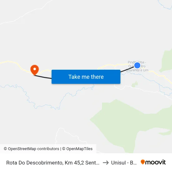 Rota Do Descobrimento, Km 45,2 Sentido Leste to Unisul - Bahia map