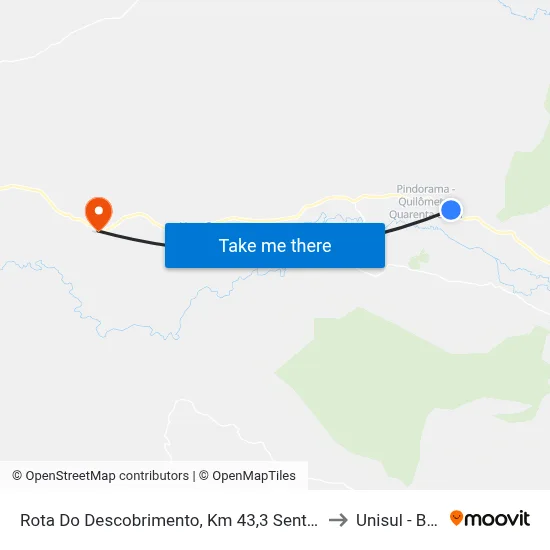 Rota Do Descobrimento, Km 43,3 Sentido Oeste to Unisul - Bahia map