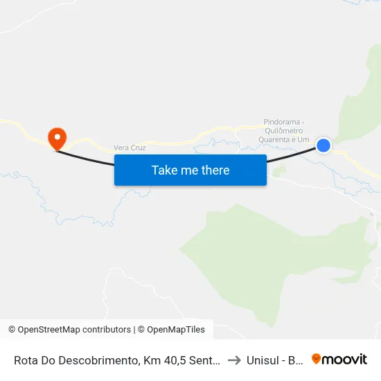 Rota Do Descobrimento, Km 40,5 Sentido Oeste to Unisul - Bahia map