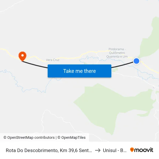 Rota Do Descobrimento, Km 39,6 Sentido Oeste to Unisul - Bahia map