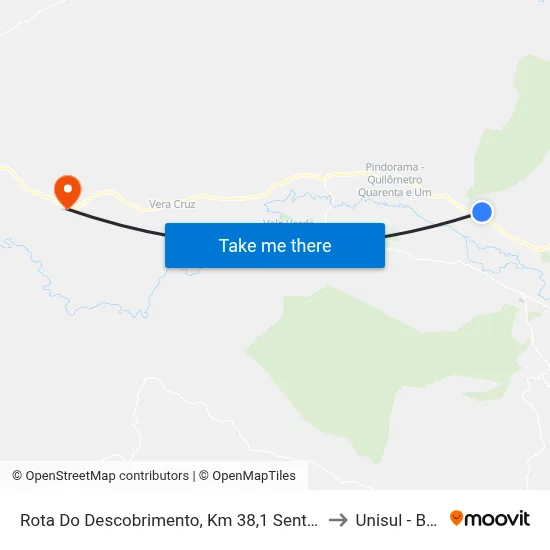 Rota Do Descobrimento, Km 38,1 Sentido Leste to Unisul - Bahia map