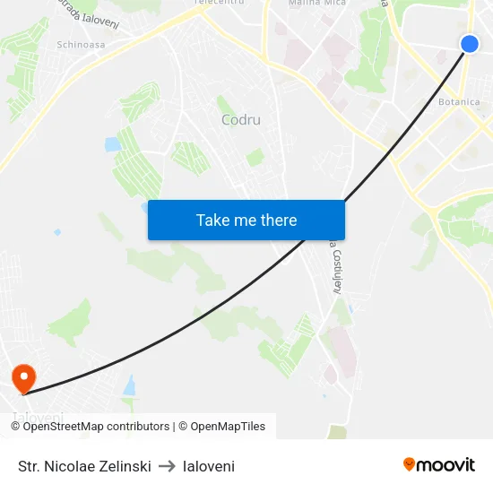 Str. Nicolae Zelinski to Ialoveni map