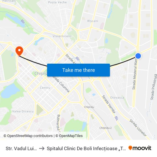 Str. Vadul Lui Vodă to Spitalul Clinic De Boli Infecțioase „Toma Ciorbă” map