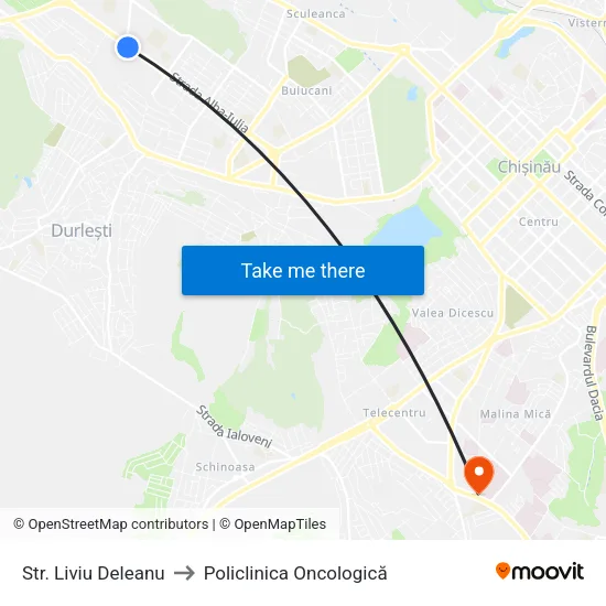 Str. Liviu Deleanu to Policlinica Oncologică map