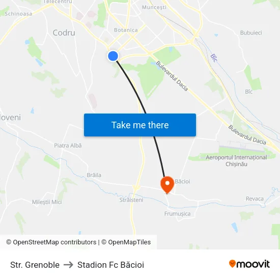 Str. Grenoble to Stadion Fc Băcioi map