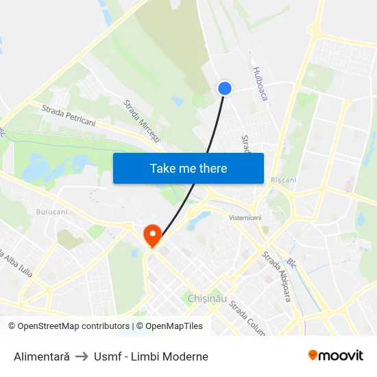 Alimentară to Usmf - Limbi Moderne map