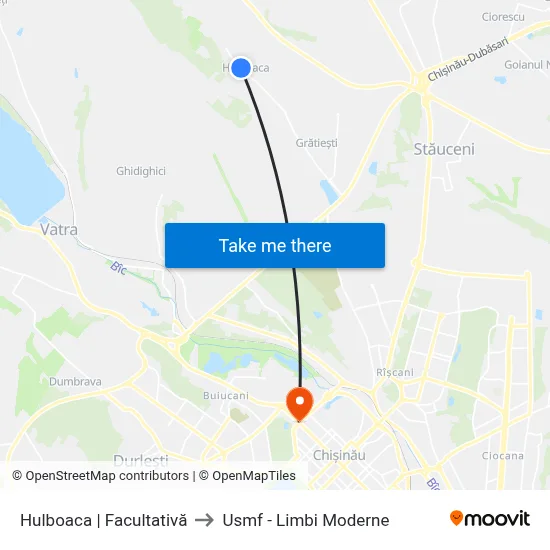 Hulboaca | Facultativă to Usmf - Limbi Moderne map