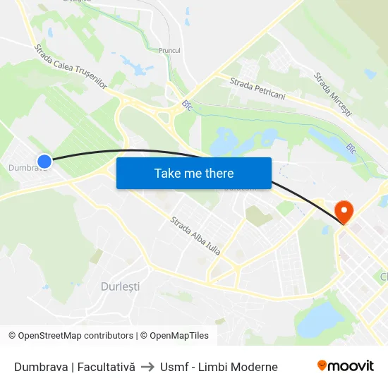 Dumbrava | Facultativă to Usmf - Limbi Moderne map