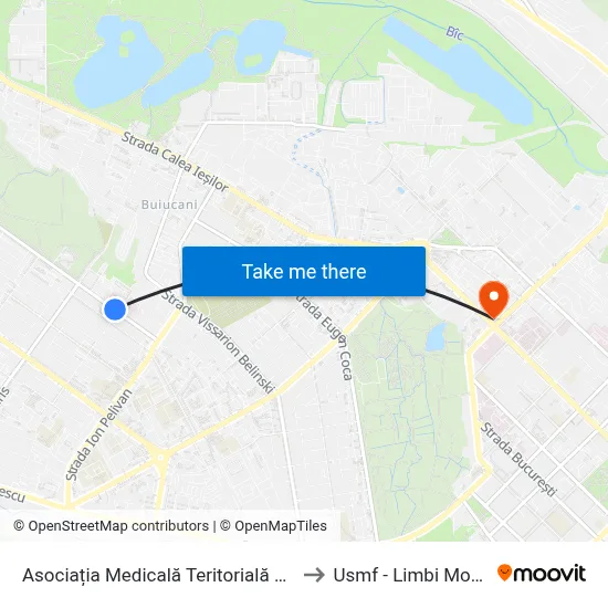 Asociația Medicală Teritorială Buiucani to Usmf - Limbi Moderne map