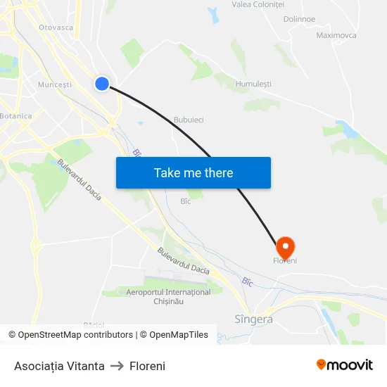 Asociația Vitanta to Floreni map