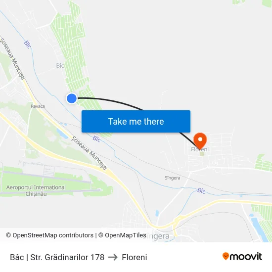 Bâc | Str. Grădinarilor 178 to Floreni map