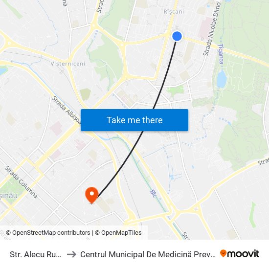 Str. Alecu Russo to Centrul Municipal De Medicină Preventivă map