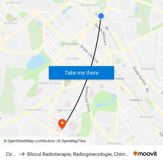 Circul to Blocul Radioterapie, Radioginecologie, Chimeoterapie map