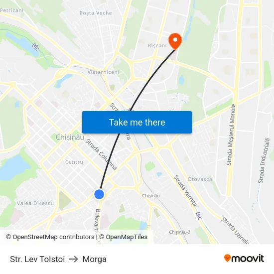 Str. Lev Tolstoi to Morga map