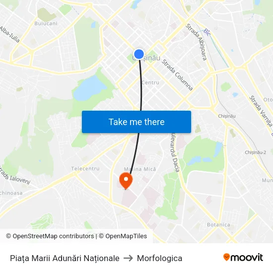 Piața Marii Adunări Naționale to Morfologica map