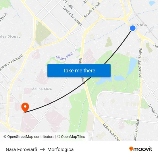 Gara Feroviară to Morfologica map
