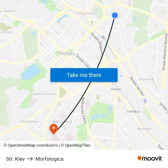 Str. Kiev to Morfologica map