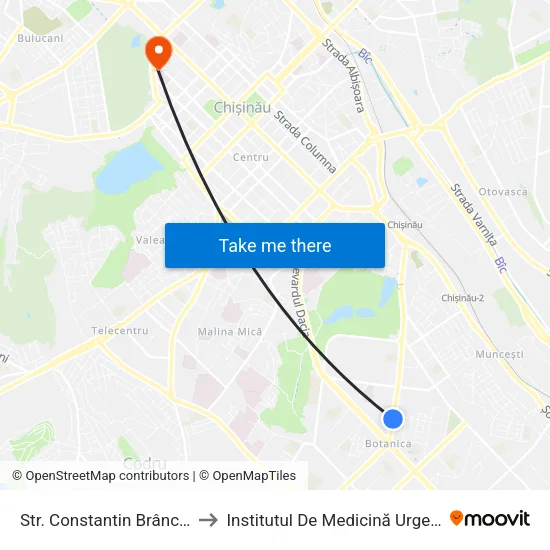 Str. Constantin Brâncuși to Institutul De Medicină Urgentă map